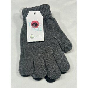NEW time and tru womens 2 pairs winter gloves black & grey